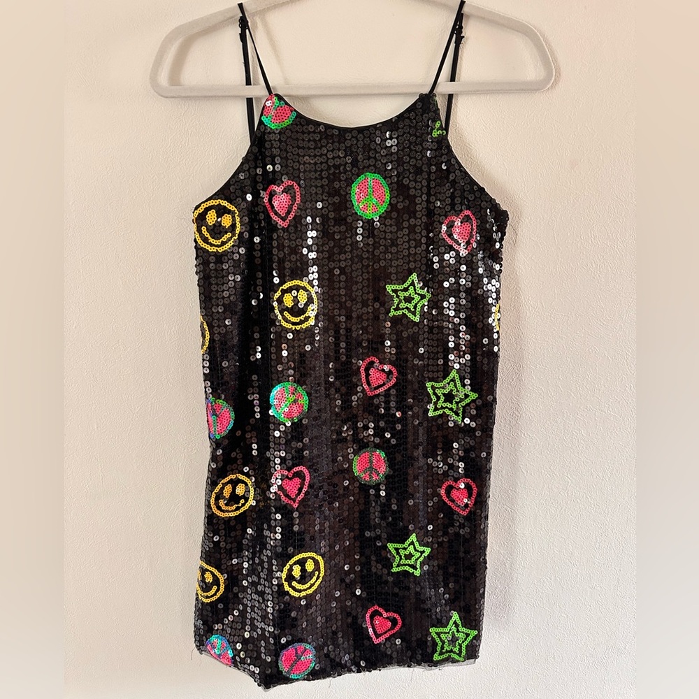 Lola + The Boys Black and Pink Sequin Slip Dress - Picture 3 of 10